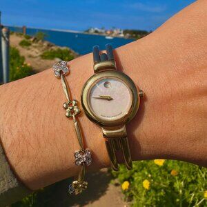 Movado Harmony Gold Mother of Pearl Watch LIKE NEW